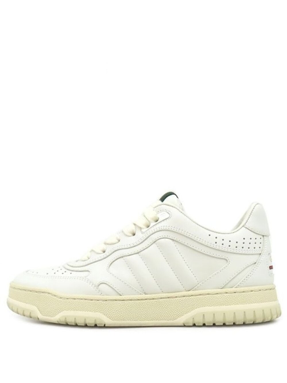 Gucci Sneakers Reweb Leather White Sherry Ribbon Green Red